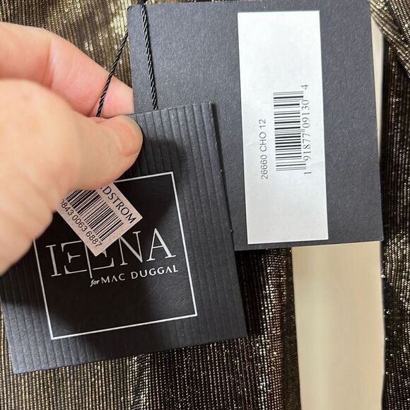 Mac Duggal Ieena Duggal - 26660 Asymmetric Pleated Formal Gown - Picture 5 of 9